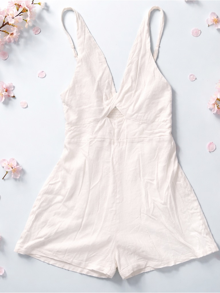 Blue Rain X Francesca White Romper